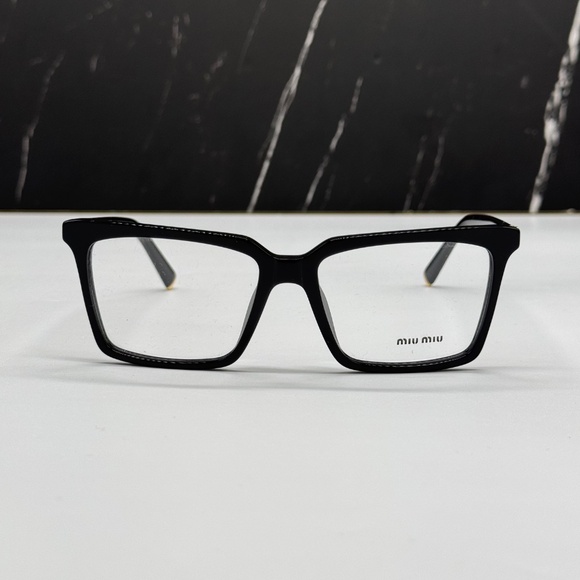 NEW MIU MIU EYEGLASSES VMU 08X 16K1O1 WOMEN SQUARE MU08XV 16K1O1 BLACK EYEWEAR main image 7